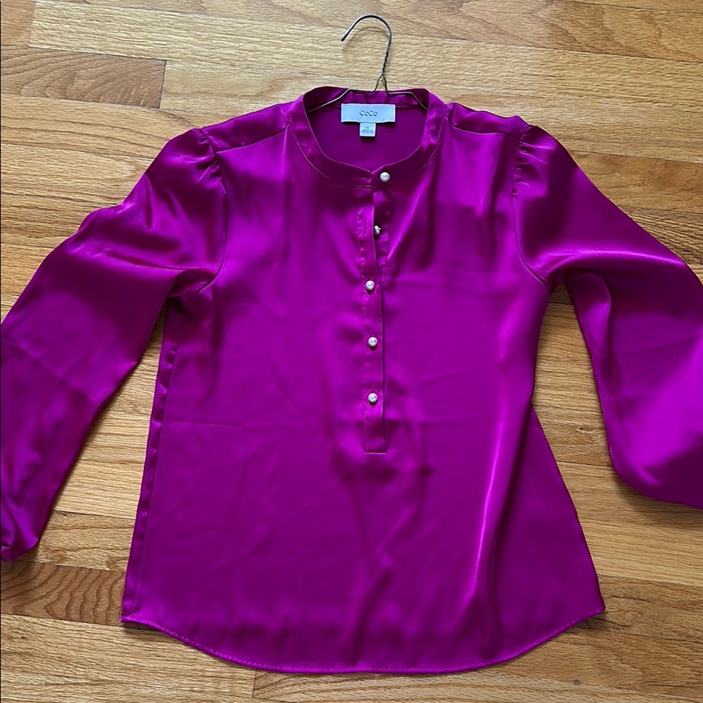 Cece Women's Pink Satin Blouse